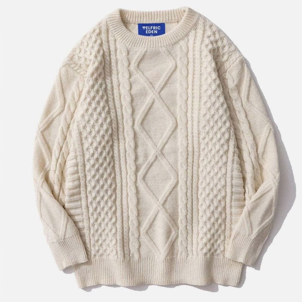 ELFRIC EDEN RETRO 90S CABLE KNIT SWEATER